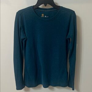 Carhartt women’s long sleeve tee, dark turquoise
